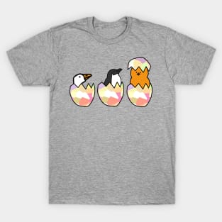 Three Funny Easter Eggs Hatching T-Shirt